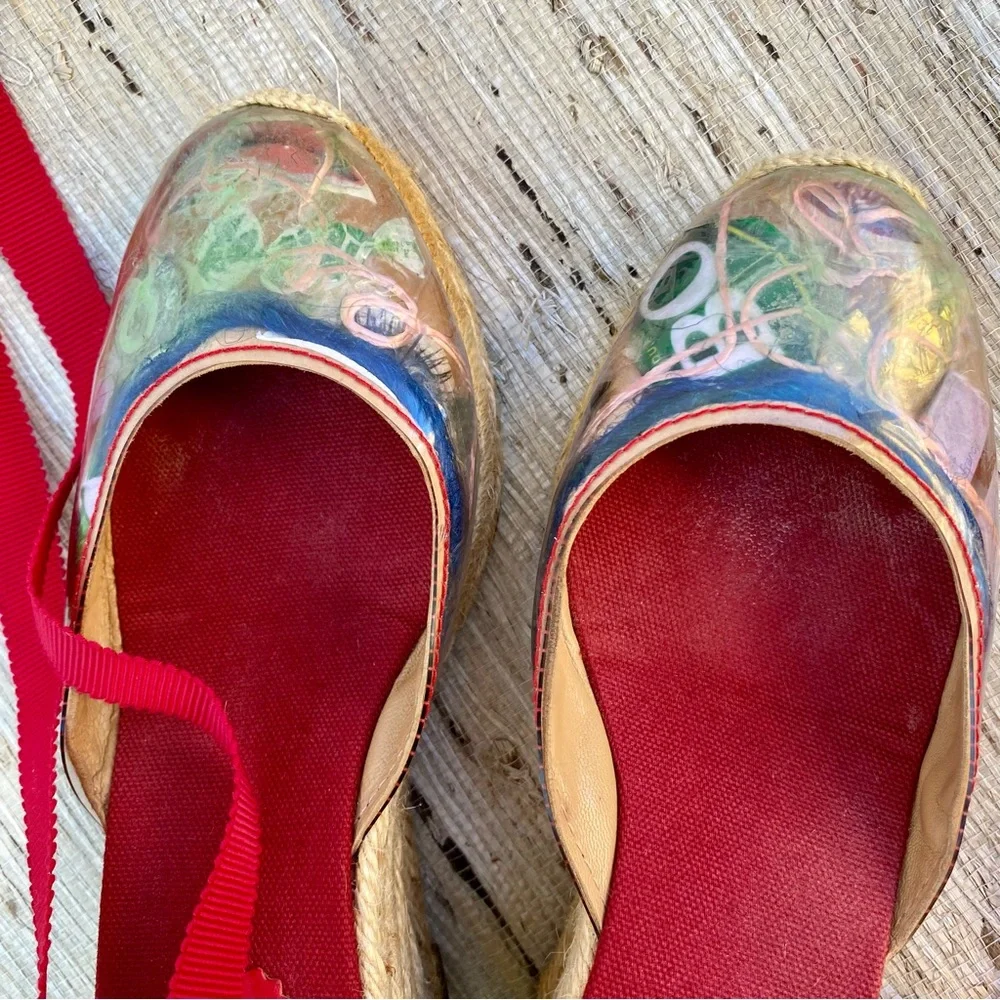 Christian Louboutin “Trash” Wedge Espadrilles Sandal